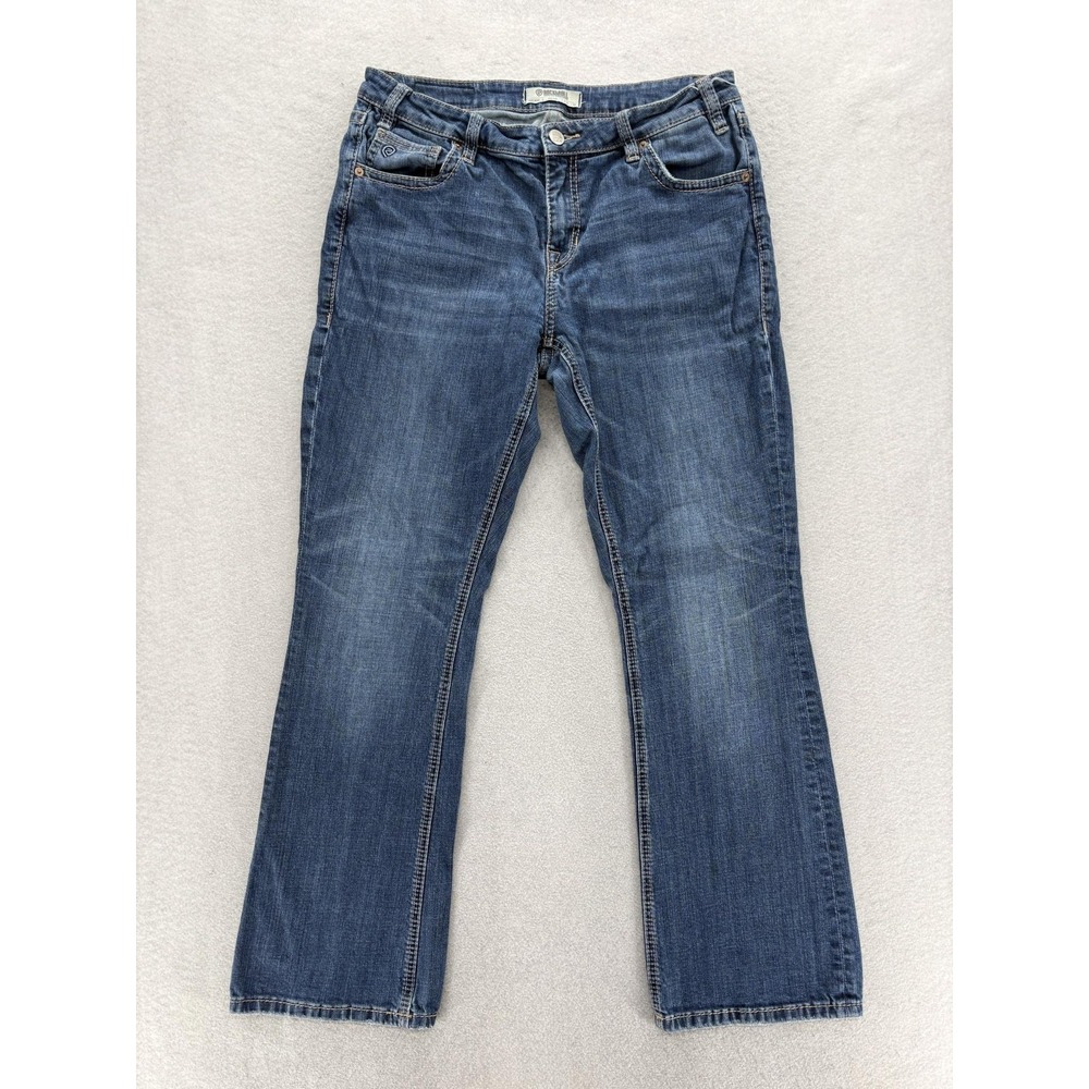 Rock & Roll Denim Mid Rise Riding Straight Jeans Womens 31x32 Blue Wash Stretch